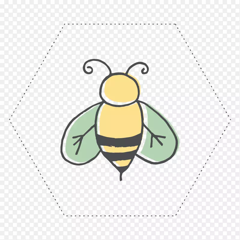蜜蜂蝴蝶面包店剪贴画-蜜蜂