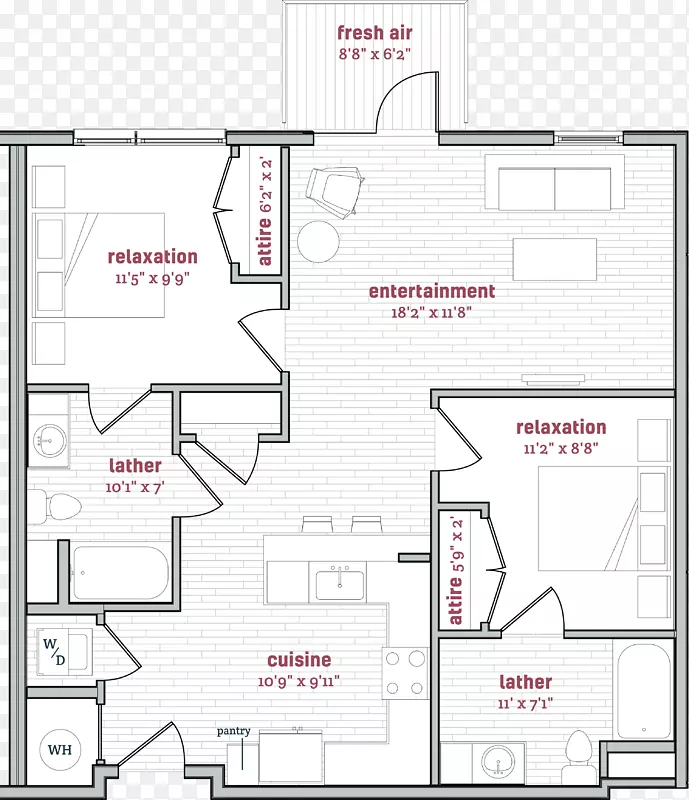 平面图房屋公寓-房屋