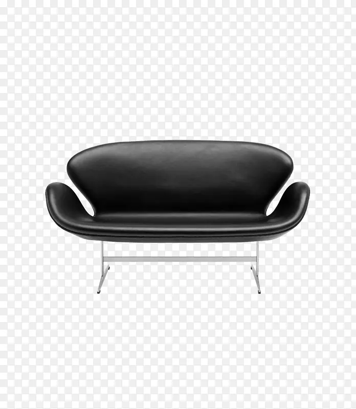 蚂蚁椅蛋型3107椅天鹅-黑色沙发