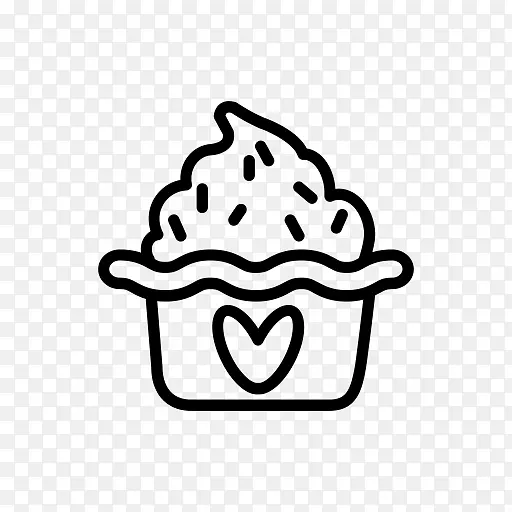 电脑图标冰激凌蛋糕烘焙-冰淇淋
