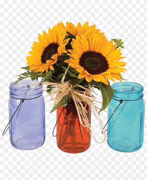 花卉设计梅森罐子切花瓶