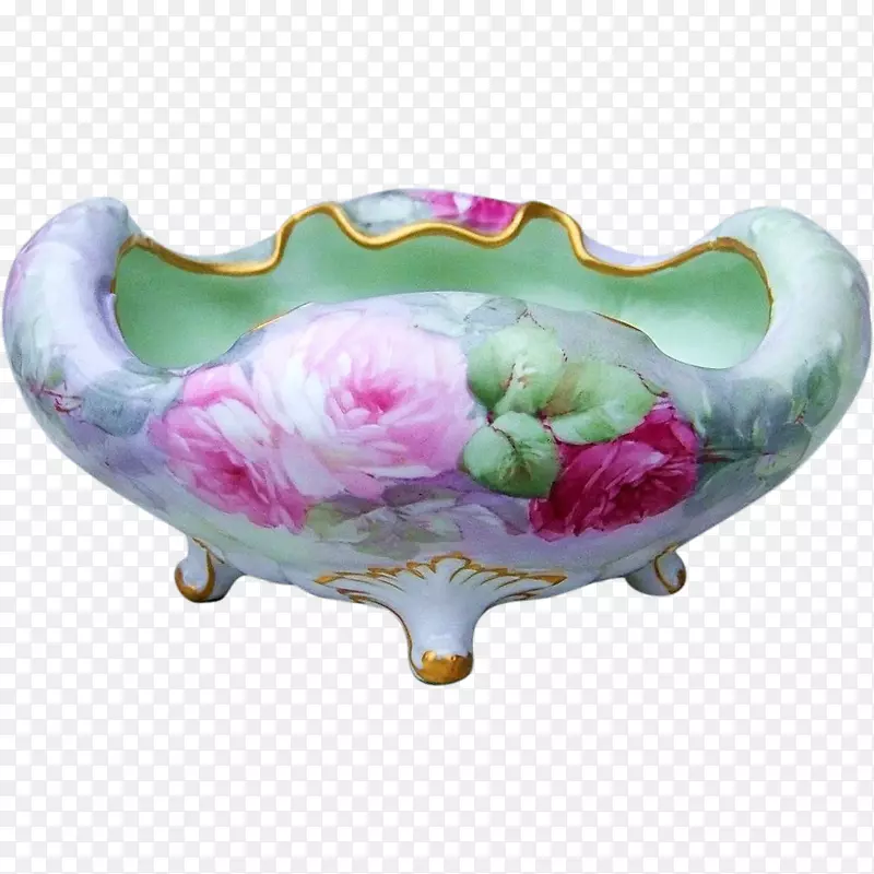 瓷花瓶碗粉红色m餐具.花瓶