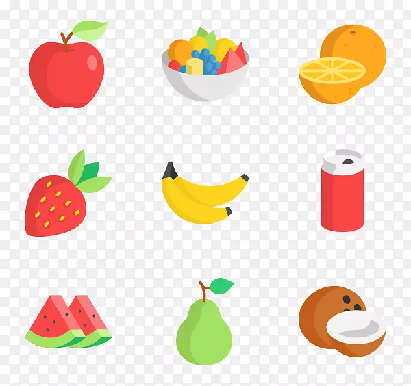水果电脑图标蔬菜食品剪贴画.夏季小公鸡