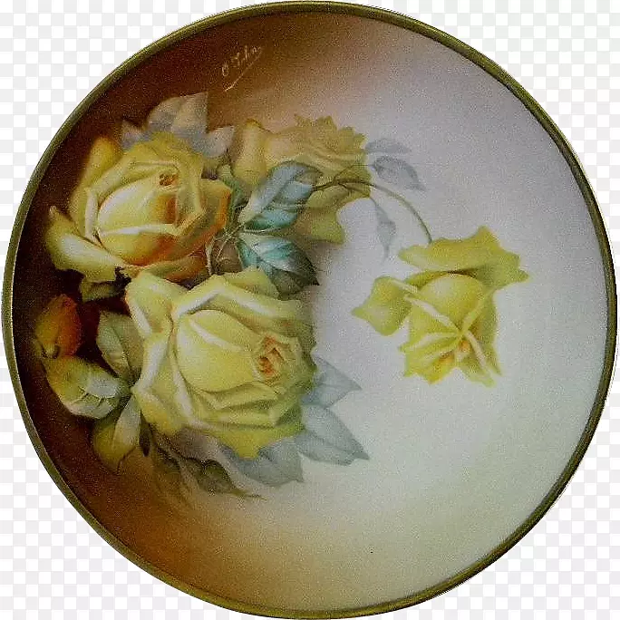盘碗玫瑰瓷碟