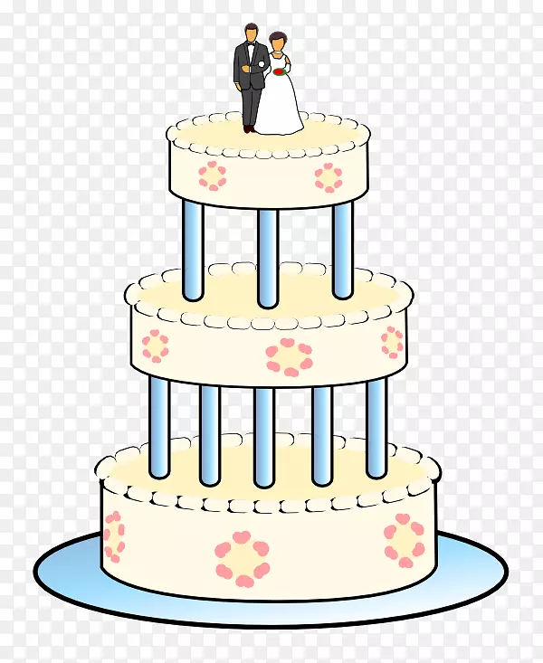 糖蛋糕婚礼蛋糕装饰剪贴画婚礼蛋糕