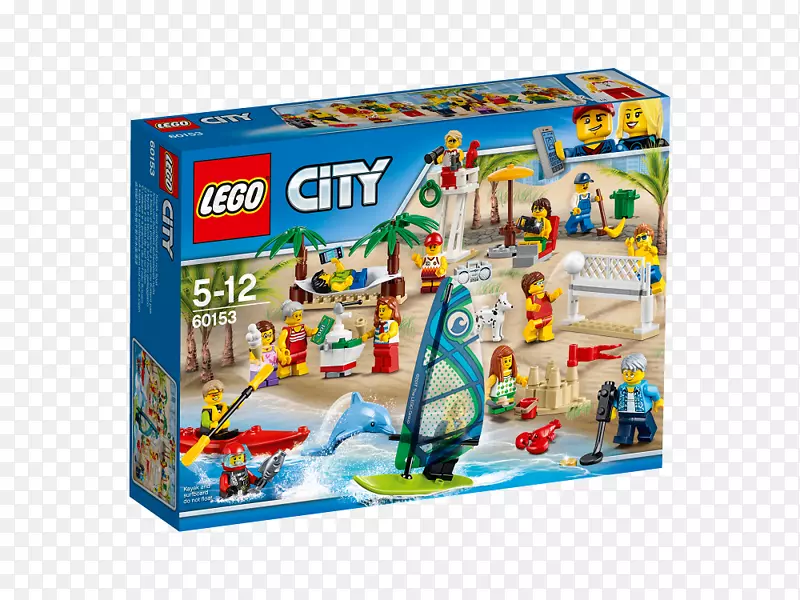 Amazon.com乐高60153城市居民在海滩玩具区玩游戏-玩具