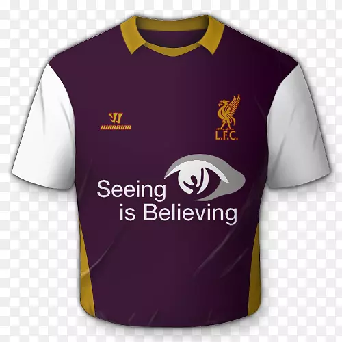 体育迷球衣T恤标志利物浦F.C。-t恤