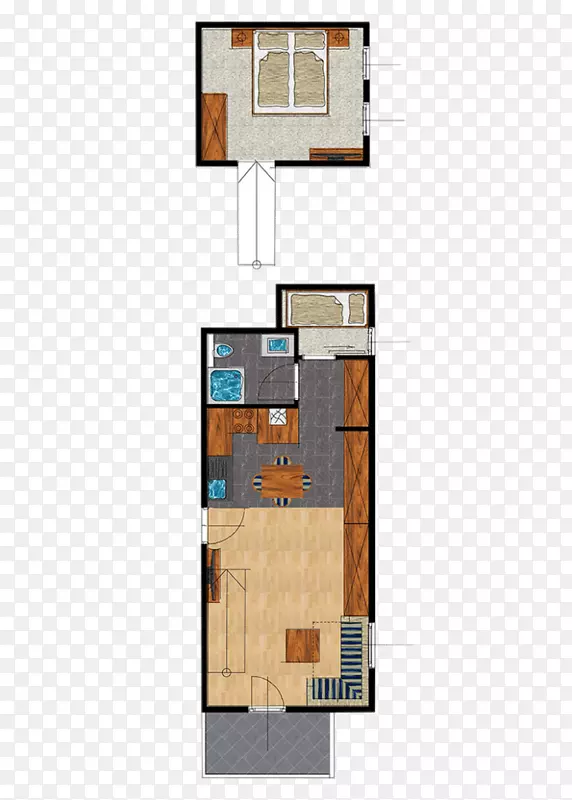 古德堡自然旅馆楼层公寓卧室-公寓