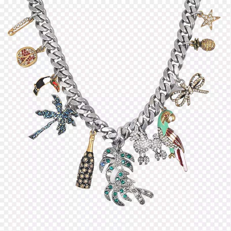 项链、魅力手镯、珠宝、银饰和吊坠-项链