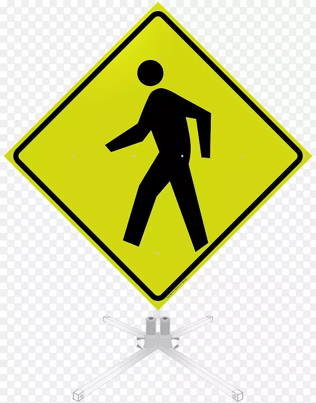 交通标志行人过路标志道路