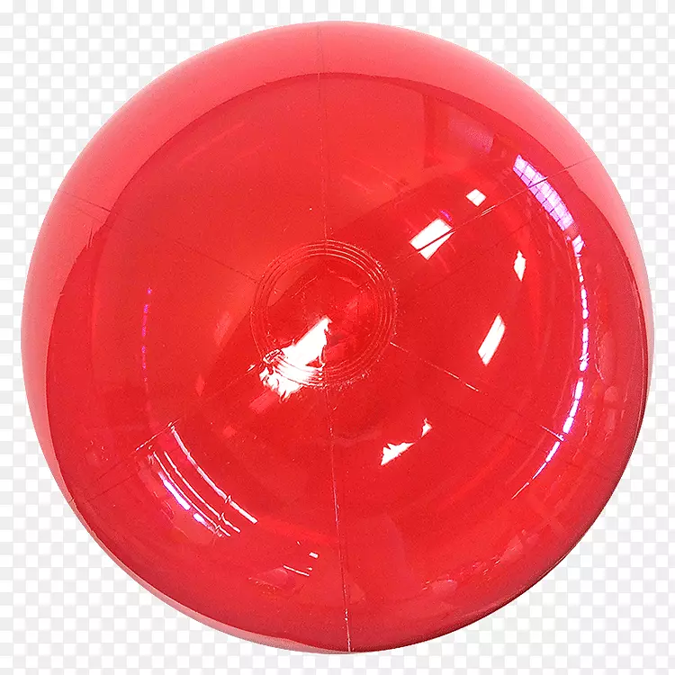 沙滩球红色透明半透明沙滩