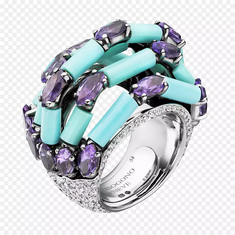 水晶珠宝戒指德格里索诺钻石-珠宝
