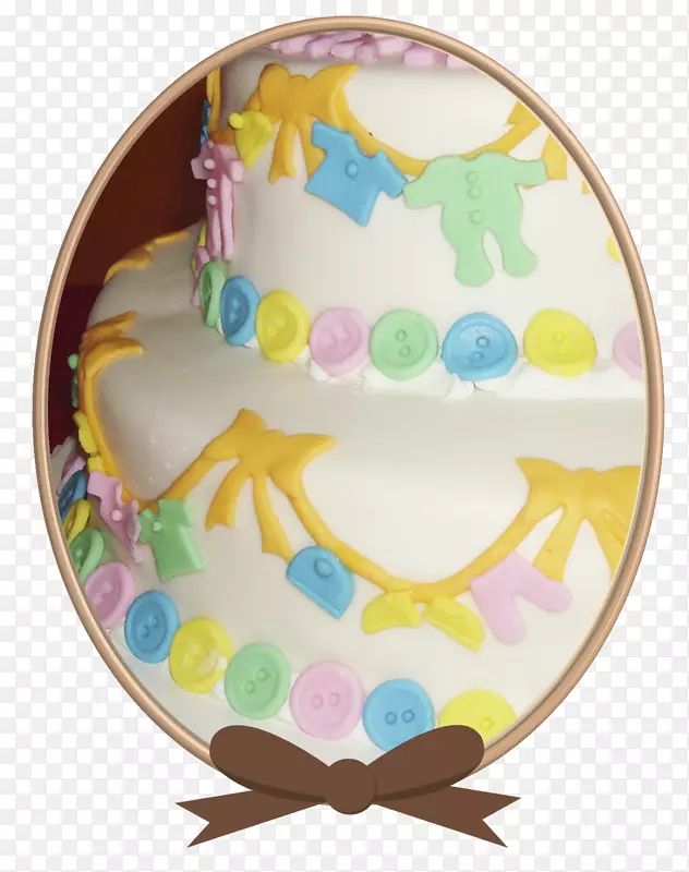 蛋糕装饰皇家糖霜宝宝淋浴-蛋糕