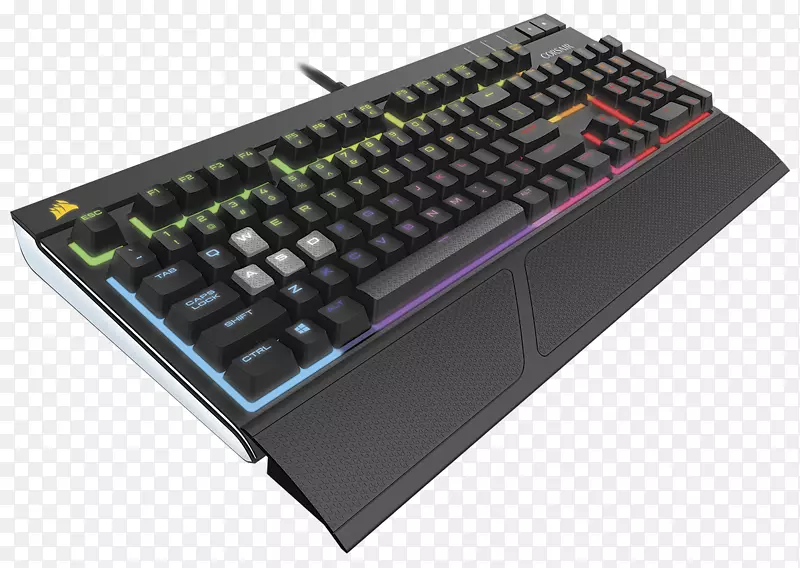 电脑键盘Corsair游戏RGB-樱桃MX无声的Deutsch游戏键盘-樱桃
