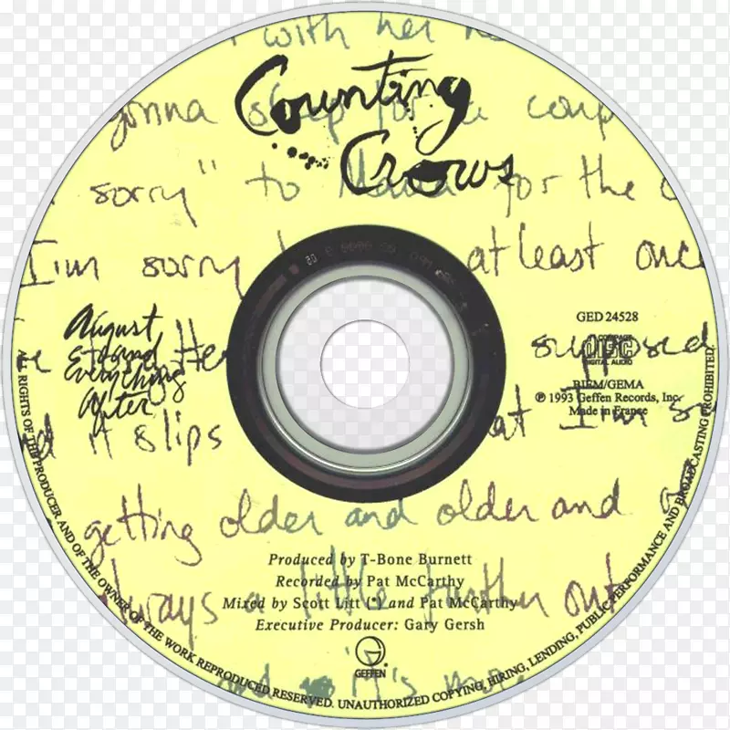 8月光盘和一切计数后，乌鸦蓝光光盘超级音频光盘计数歌曲。