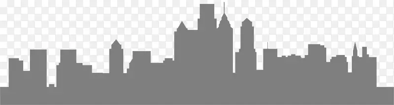 费城天际线轮廓-天际线剪影插图