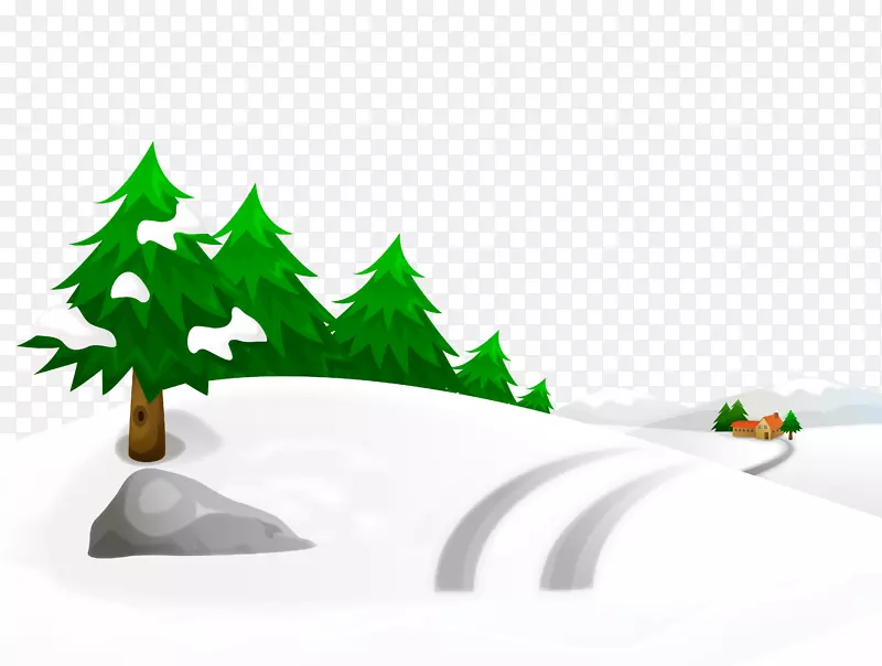 雪画剪贴画-雪