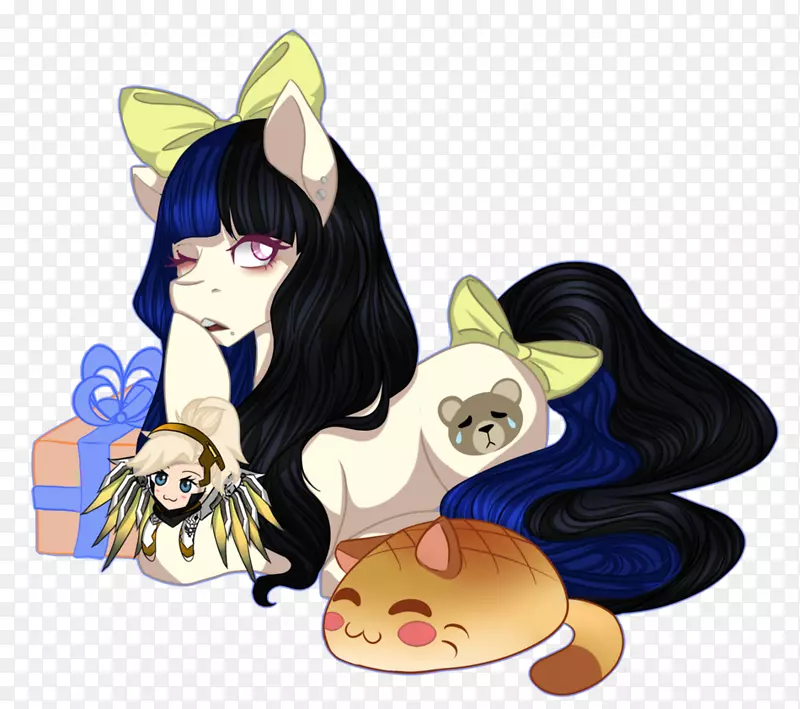 马猫卡通狗马
