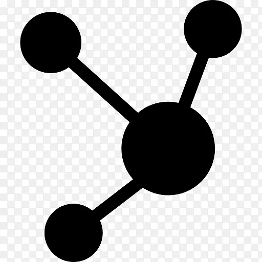 电脑图标分子形状原子-秋天标签，手工绘制