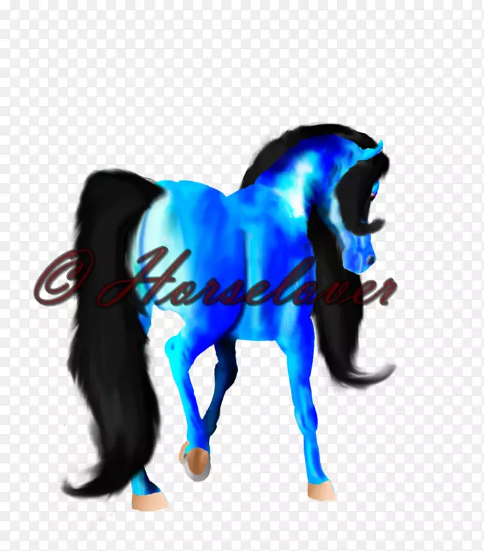 野马种马笼头，免费的，微软的，天蓝色的-野马