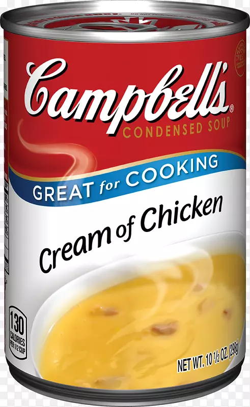 鸡汤奶油蘑菇汤碟坎贝尔汤公司-鸡