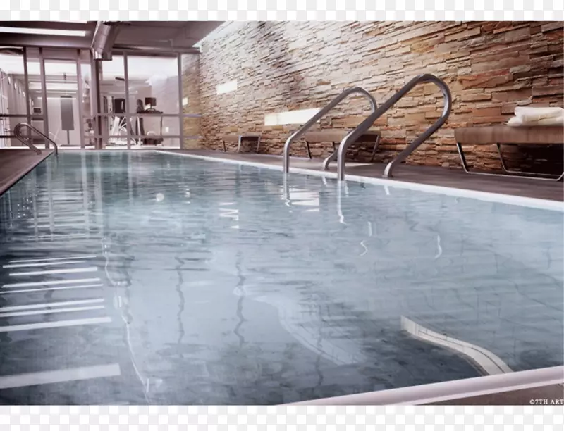 游泳池玻璃复合材料休闲中心水-UFC健身房纽约SOHO