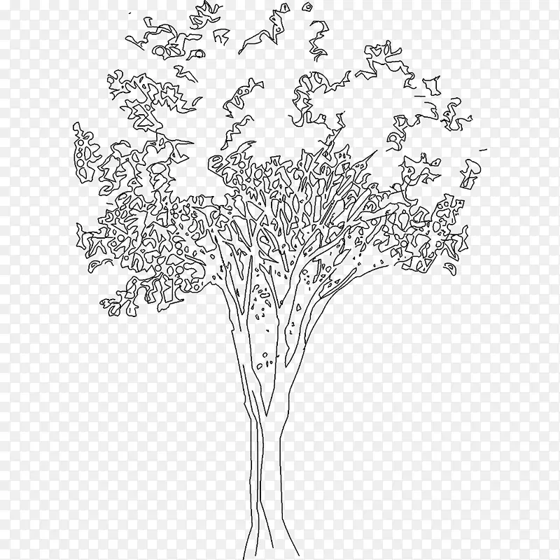 .dwg AutoCAD树结构图-树