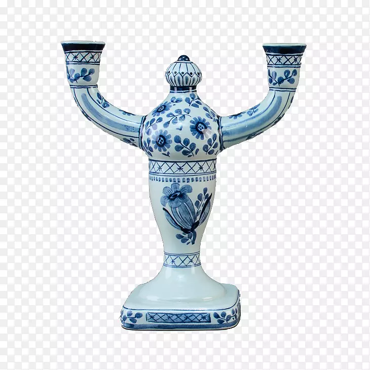 陶瓷花瓶雕像蓝白色陶器雕像花瓶