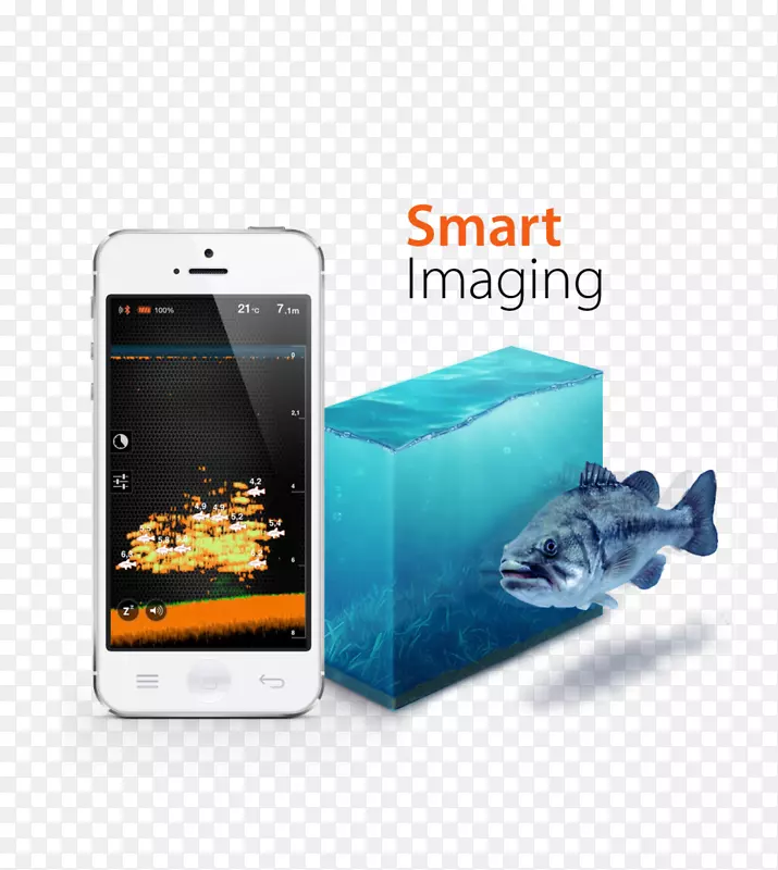 智能手机更深的鱼类探测仪声纳回声探测-智能手机