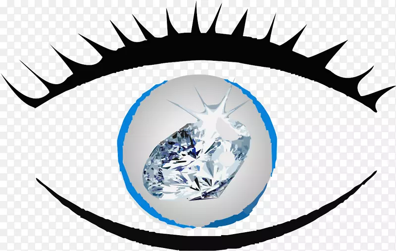 眼线牌钻石夹艺术.眼睛