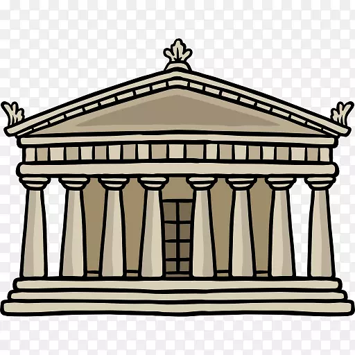 帕台农纪念碑计算机图标-希腊柱