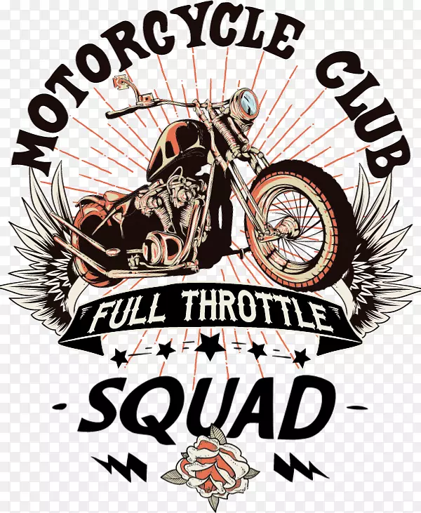 t恤摩托车俱乐部标志-摩托俱乐部