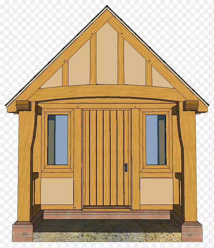 房屋棚，门廊，木结构，房屋