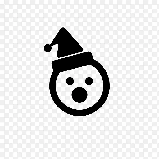 电脑图标雪人笑脸剪贴画雪人
