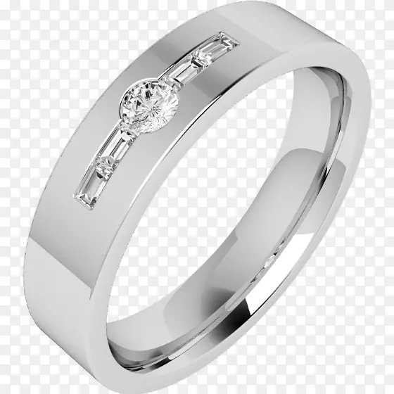 结婚戒指白金钻石亮戒指