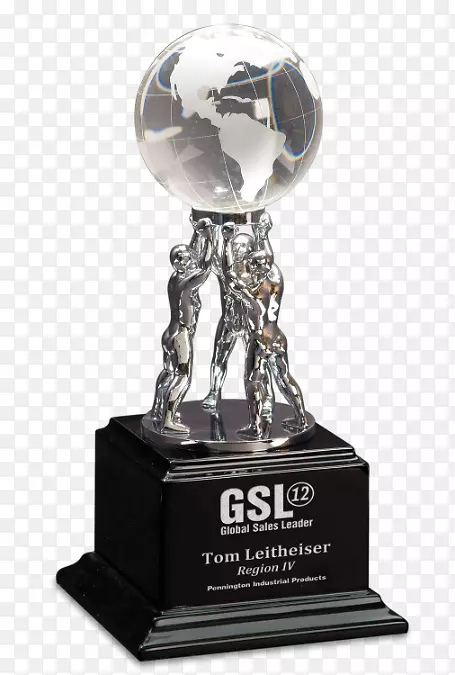 团队合作全球纪念奖章-水晶奖杯