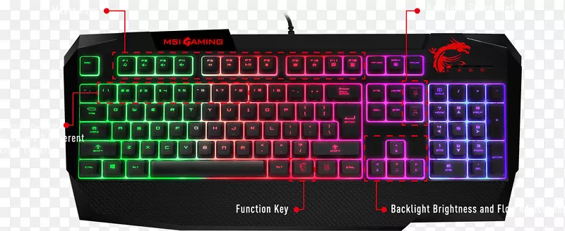 电脑键盘电脑鼠标游戏键盘微星国际背光鼠标和键盘