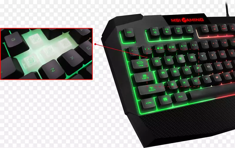 电脑键盘电脑鼠标游戏键盘微星国际rgb彩色模型鼠标和键盘