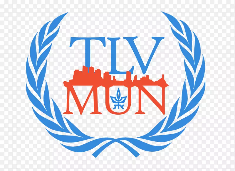 特拉维夫大学模范联合国湾月桂冠剪贴画-友好大学标志