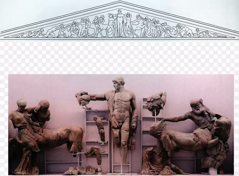 奥林匹亚阿波罗雕像考古博物馆古希腊艺术-希腊庙宇