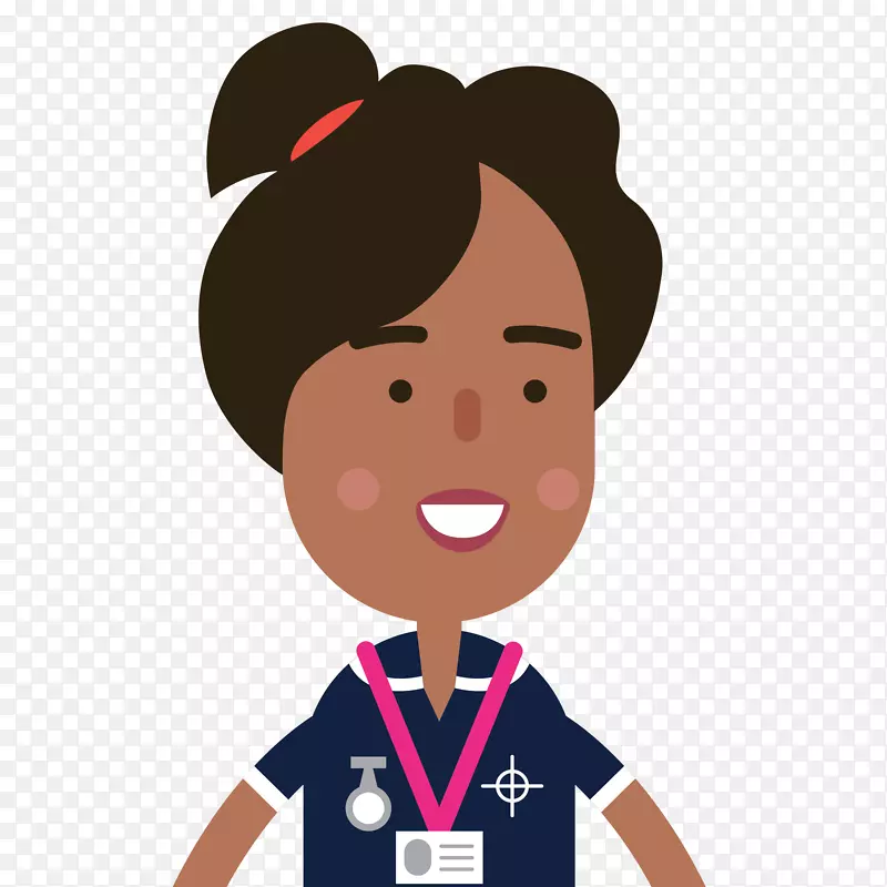 护理保健卡通本地护理队伍护士教育-助产士卡通形象