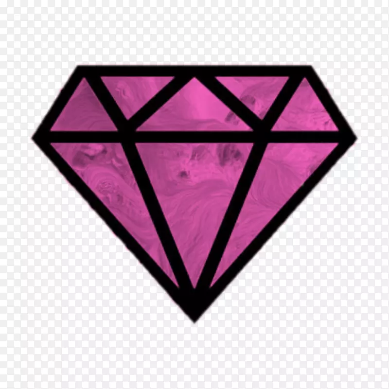 粉红钻石绘图标签-钻石