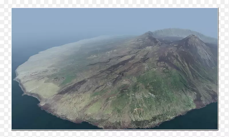 开普敦火山风景熔岩穹顶峡湾火山口湖