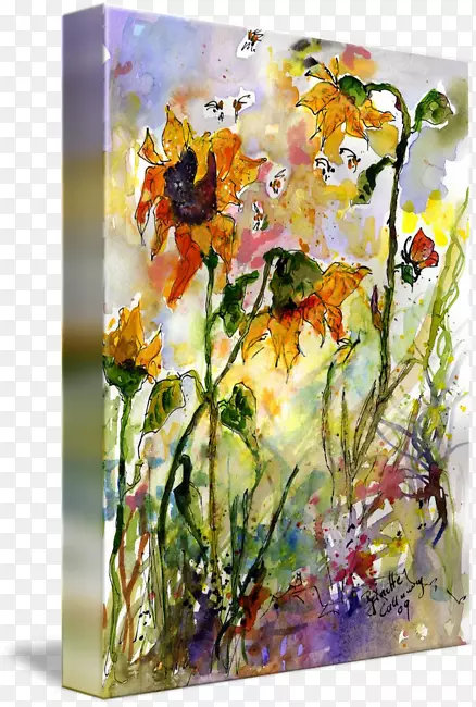 花卉设计水彩画现代艺术静物水彩画