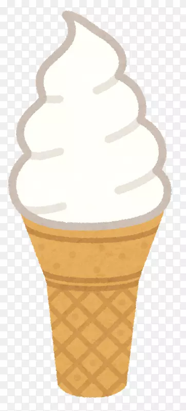 冰淇淋锥，华夫饼，软服务，玉羊羹-软糖果