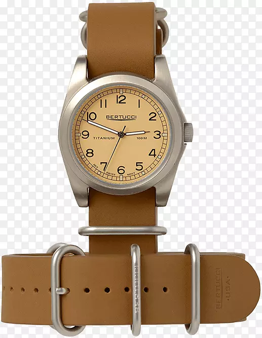 表带皮革棕色手表