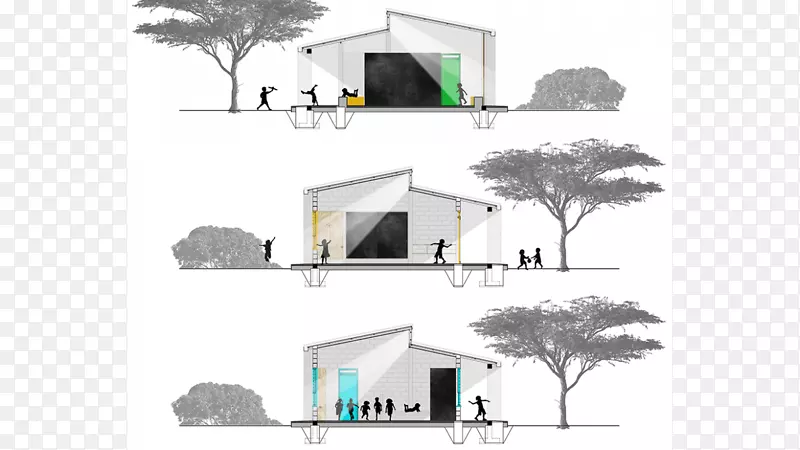 建筑Mugombwa保健中心立面学校设计