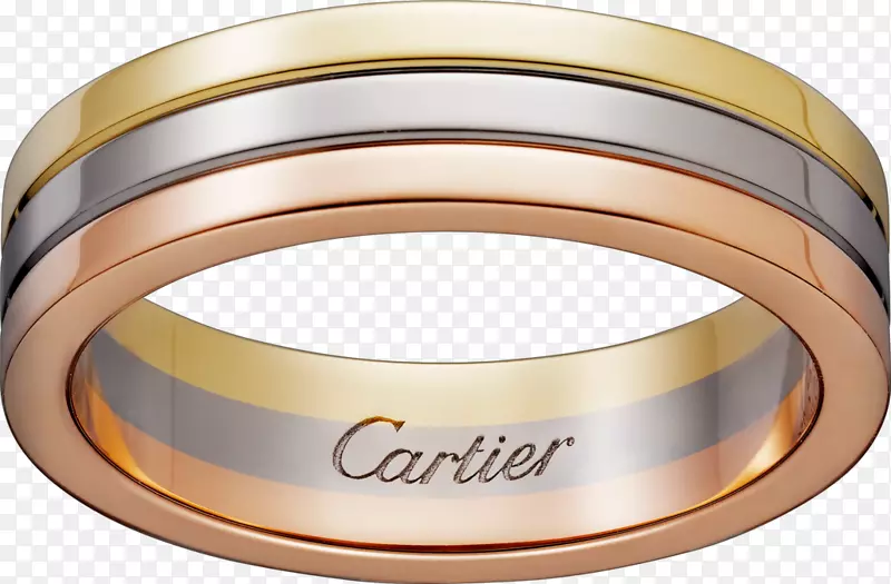 彩色金结婚戒指卡地亚-粉红色戒指