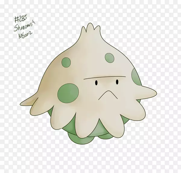 数码艺术绘画简陋艺术-蘑菇蟹口袋妖怪