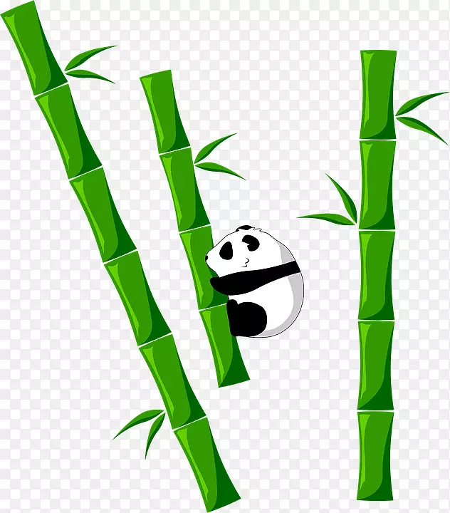 热带木本竹子大熊猫食物剪贴画-bambu.png